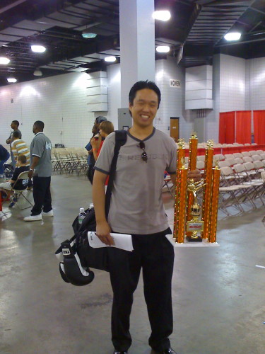 david smiling with trophy